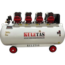 Kuletaş 300 Litre 8 Hp Sessiz & Yağsız Premium Kafa Hava Kompresörü