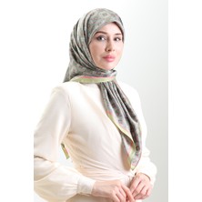 Karaca Geometrik Desenli Reyon Eşarp 82021-08 Yeşil Pembe