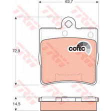TRW Mtxdpn Fren Balatasi Arka Mercedes-Benz C Serisi C 180 00-02, C 180 Kompressor 02-07, C -200 Kompressor 00-07, C 230 Kompressor 04-07, C 230-280 05-07, C 280 4-Matic 05-07, C 200-220 Cdi 00-07