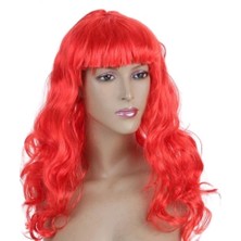 BYZM Dalgalı Kırmızı Peruk Saç