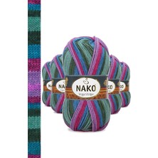 Venüs Shopping 5 Adet Vega Stripe Premium Akrilik El Örgü Ipi Yünü No: 82408