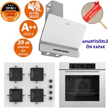 Ferre Silenart Gesso  Yeni Seri  Ultra Sessiz Beyaz  Ankastre Set ( D081-SA + SS206  + QBL62CB )