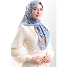 Karaca Desenli Cupra Eşarp 82013-06 Indigo Kahverengi