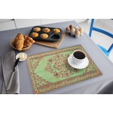 TURKISHRUG KINGDOM Yıkanabilir Canlı Renkli Masa Servisi