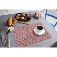 TURKISHRUG KINGDOM Silinebilir Çok Desenli Polyester Supla 4'lü