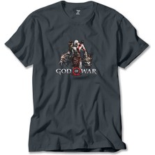 God Of War Kratos Lion Füme Tişört Liyada