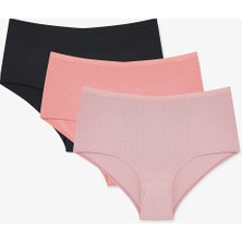 Penti Çok Renkli Earth Tones 3lü Highwaist Slip Külot