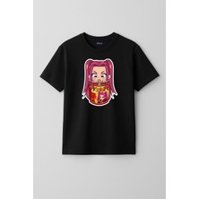 Mixxi Fashion Kpop Demon Hunters Huntrix Mira Kısa Kollu Baskılı Kız Çocuk Tişört (4-13 Yaş)