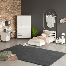 Bohem Genç Odası Takımı 4'lü Set Beyaz BOH24-W