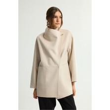 Love My Body Geniş Yakalı Kaban Vanilya 136L9578000