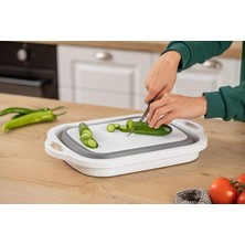 FourForce Katlanabilir Kesim Panosu ve Sebze Yıkama Kabı, Akordiyon Katlanabilir Kesim Panosu ve Sebze Yıkama