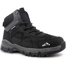 Cool Alfa Kauçuk Taban Kaymaz Su Geçirmez Softshell Outdoor Unisex Bot Siyah Crazy