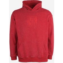 Samsun Spor King Of The North Baskılı Kapüşonlu Oversıze Sweat