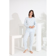 Evia Angelique %100 Pamuk Uzun Kol Kadın Pijama Takımı 21515-516