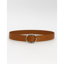 Uccello Kadın Oval Tokalı Siyah Kemer – Şık Günlük ve Jean Uyumlu Deri Görünümlü Kemer