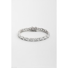 So CHIC Kalp Işıltısı 18 Ayar Beyaz Altın Kaplama Gümüş Bileklik