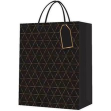 MCM Group Siyah Desenli Büyük Boy Karton Çanta - Lisinya