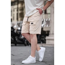 Madmext Bej Erkek Basic Şort 6533
