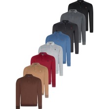 Sekizli Set V4007 Dewberry Erkek Sweatshırt-Siyah-Lacivert-Antrasit-Bordo-Gri-Indigo-Kahve-Camel