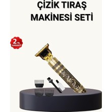 Bfs Profesyonel Çizik Tıraş Makinesi – T Çelik Bıçaklı, 120 Dakika Şarjlı Kullanım, 3 Başlıklı