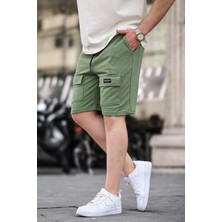 Madmext Haki Erkek Basic Şort 6533