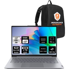 Lenovo Thinkbook 14 Gen 8 Core Ultra 7 255H Notebook 64GB RAM 4TB SSD 14" FHD+ FreeDOS + Per4 Çanta 21SJ007BTXP335