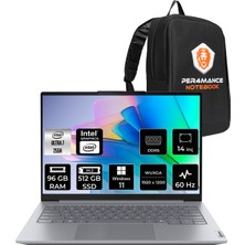 Lenovo Thinkbook 14 Gen 8 Intel Core Ultra 7 255H 96GB 512GB SSD 14" Fhd+ W11H Taşınabilir Bilgisayar & Per4 Çanta 21SJ007BTXP392