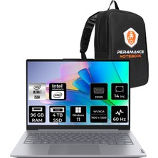 Lenovo Thinkbook 14 Gen 8 Core Ultra 7 255H Notebook 96GB RAM 4TB SSD 14" FHD+ Win11 Home + Per4 Çanta 21SJ007BTXP395