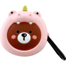 Caseonn Samsung Galaxy Buds Core Kılıf Karakter Figürlü Ayı Pembe