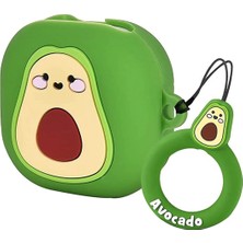 Caseonn Samsung Galaxy Buds 2 Kılıf Karakter Figürlü Avokado