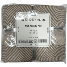 Ender Home Zigzag Desenli Tek Kişilik Pike 150 x 220 cm 2 Adet