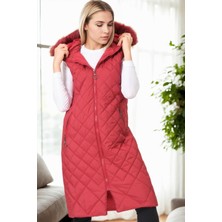 Z9718 Dewberry Bayan Yelek-Bordo
