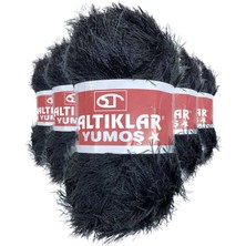 Venüs Shopping 5 Adet Yumoş Sakallı El Örgü Ipi Yünü Siyah