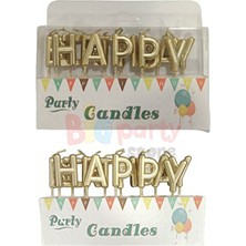 2 Adet  Orca Mum Altın Happy Birthday