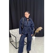 Luz Kuşaklı Denim Takım