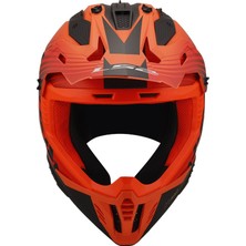 Ls2 Fast 2 Duck Turuncu-Kırmızı Kask