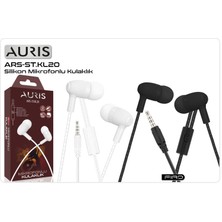 Auris 3,5 mm Mikrofonlu Silikonlu Kablolu Kulaklık