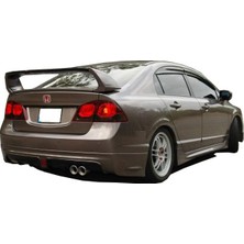 X Power Tuning Honda Civic Fd6 (2006 - 2012) Arası Mugen Rr Sağdan Çift Çıkış Arka Tampon Eki (Plastik)