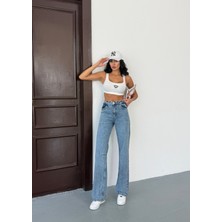 Noa Line Ayarlanabilir Bel Tokalı Yüksek Bel Kadın Pantolon V112