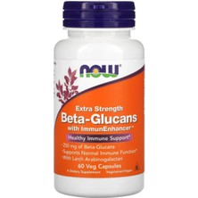 Now Foods Beta-Glucans With Immunenhancer With Larch Arabinogalactan, Extra Strength, 60 Veg Capsules