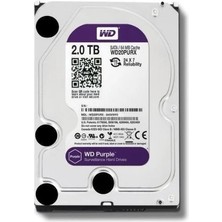 2 Tb Wd Purple 3.5" 7200RPM 64MB Sata3 7X24 (WD20PURX) Güvenlik Disk