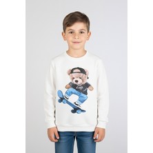 Kinderos Ayıcık Baskılı Kalın Çocuk Sweatshirt - 26K 1625