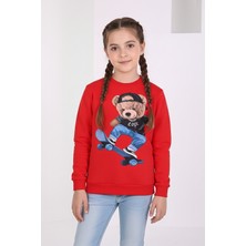 Kinderos Ayıcık Baskılı Kalın Çocuk Sweatshirt - 26K 1625