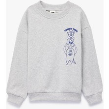 Koton Erkek Bebek Canavar Baskılı Uzun Kollu Bisiklet Yaka Sweatshirt