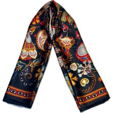 Nish&Chic Desenli Saten Fular