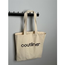 Coutliner Pikseliner Baskılı Bez Çanta