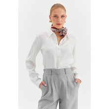 Nish&Chic Smokin Yaka Parlak Bluz