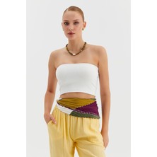 Nish&Chic Straplez Penye Crop