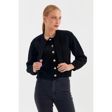 Nish&Chic Fularlı Bisiklet Yaka Hırka