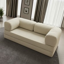 Yıkanır Silinir Pratik Kanepe 90X180 | Fitilli Kadife Kumaş Yer Yatağı & Koltuk